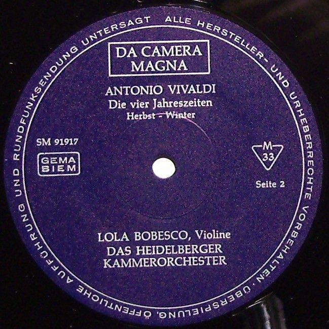 Da Camera Magna SM 91917 - Antonio Vivaldi, Lola Bobescu, Heidel - Image 3