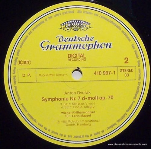 Deutsche Grammophon 410 997-1 - Antonín Dvořák, Lorin Maazel, Wi - Image 3