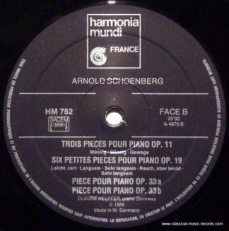 harmonia mundi France HM 752 - Arnold Schoenberg, Claude Helffer