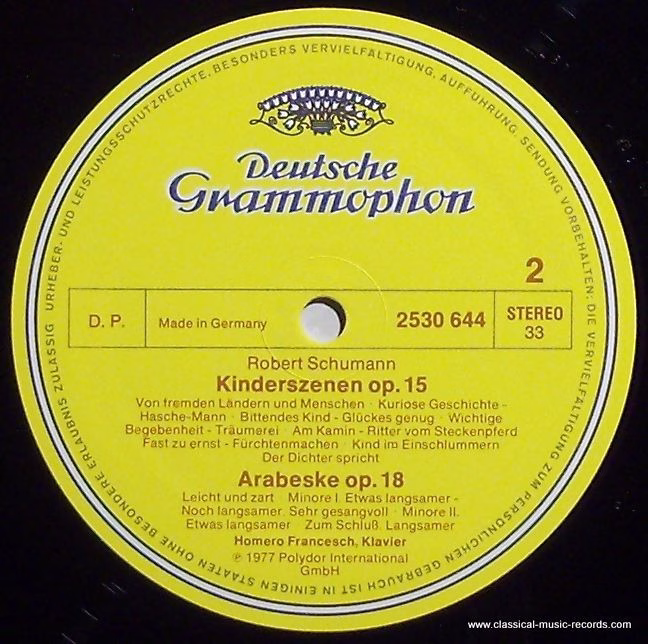 Deutsche Grammophon 2530 644 - Homero Francesch, Robert Schumann - Image 3