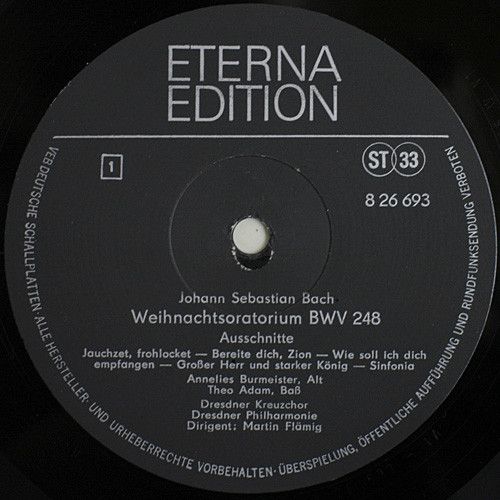 Eterna 8 26 693 - Johann Sebastian Bach, Arleen Auger, Annelies - Image 3