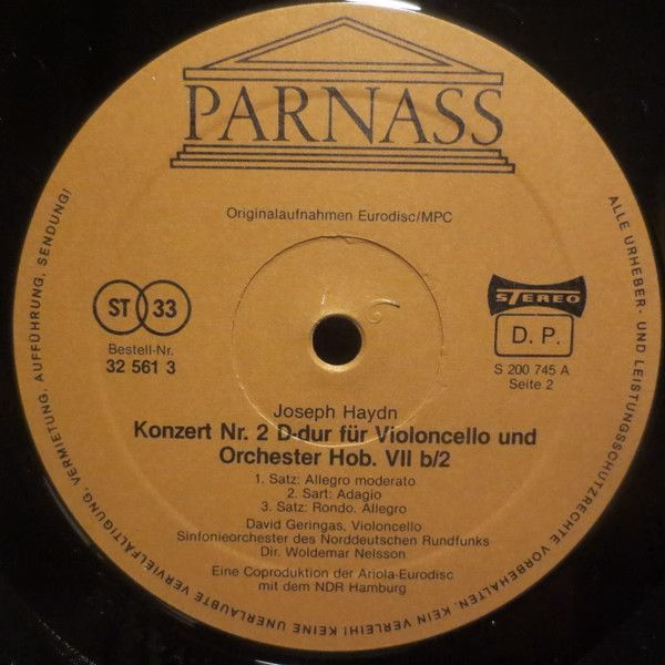 Parnass 32 561 3 - Joseph Haydn, David Geringas, Leopold Hager, - Image 4