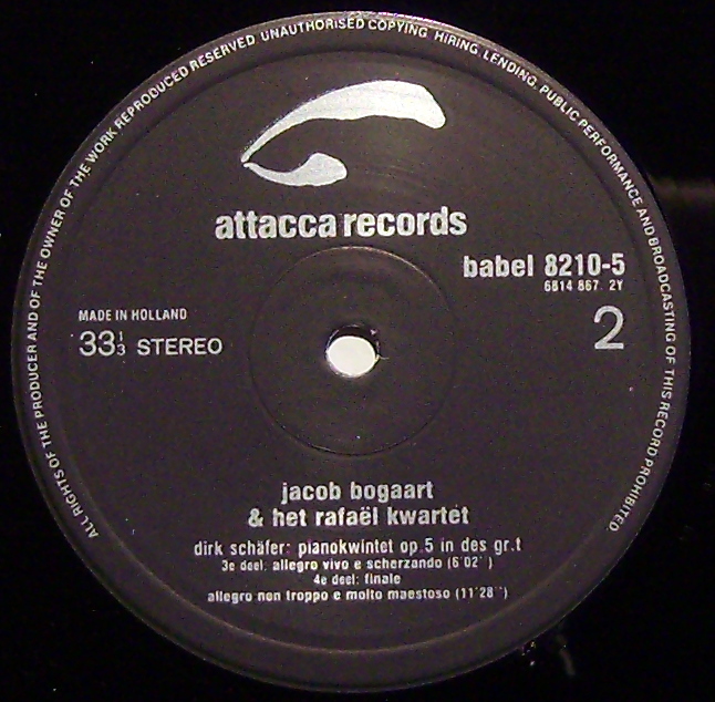 Attacca babel 8210-5 - Dirk Schäfer - Pianoquintet Opus 5 (1901) - Image 3