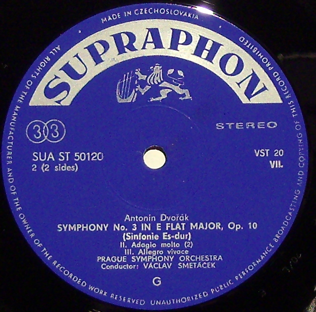 Supraphon SUA ST 50102 - Antonín Dvořák, The Prague Symphony Orc - Image 3