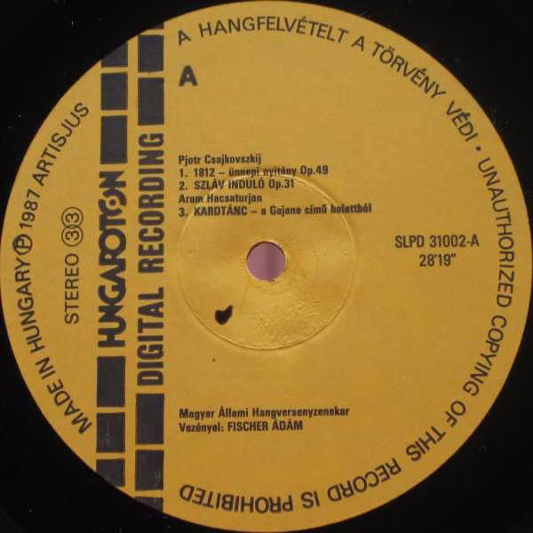 Hungaroton SLPD 31002 - Pyotr Ilyich Tchaikovsky, Aram Khatchatu - Image 3