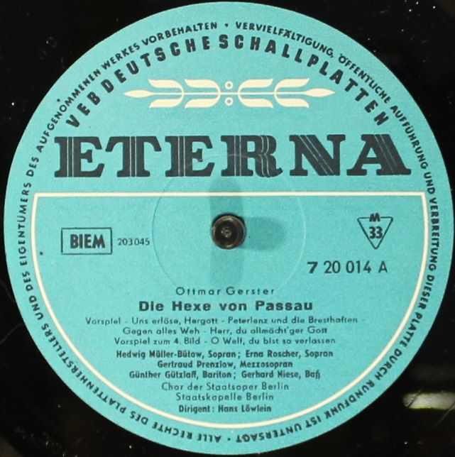 Eterna 7 20 014 - Ottmar Gerster, Rudolf Wagner-Régeny - Die Hex - Image 3