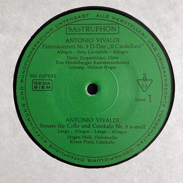 Sastruphon SM 007031 - Antonio Vivaldi, Doris Ziegenfelder, Jaco - Image 3