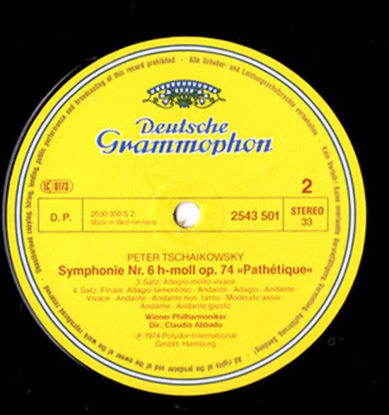 Deutsche Grammophon 2543 501 - Pyotr Ilyich Tchaikovsky, Wiener - Image 3