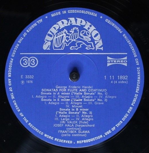 Supraphon 1 11 1891/2 - Georg Friedrich Händel, Jiří Válek, Jose - Image 7