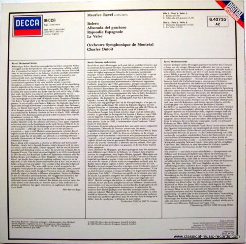 DECCA 6.42735 - Maurice Ravel, Orchestre Symphonique de Montréal - Image 2