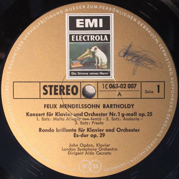 His Master's Voice 1C 063-02 007 - Felix Mendelssohn-Bartholdy, - Image 3
