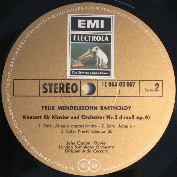 His Master's Voice 1C 063-02 007 - Felix Mendelssohn-Bartholdy, - Image 4