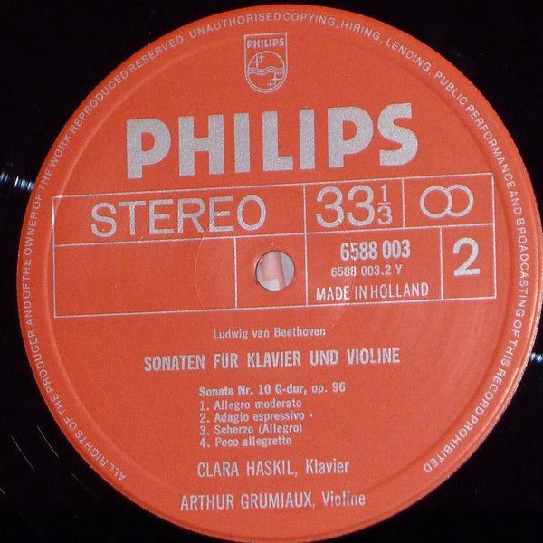 Philips 6733 001 - Arthur Grumiaux, Clara Haskil, Ludwig van Bee - Image 8