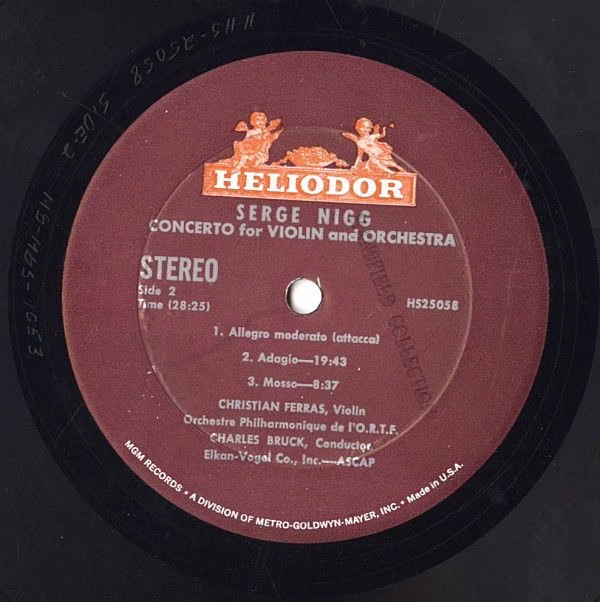HELIODOR H/HS 25058 - Marius Constant, Serge Nigg, Orchestre Phi - Image 4