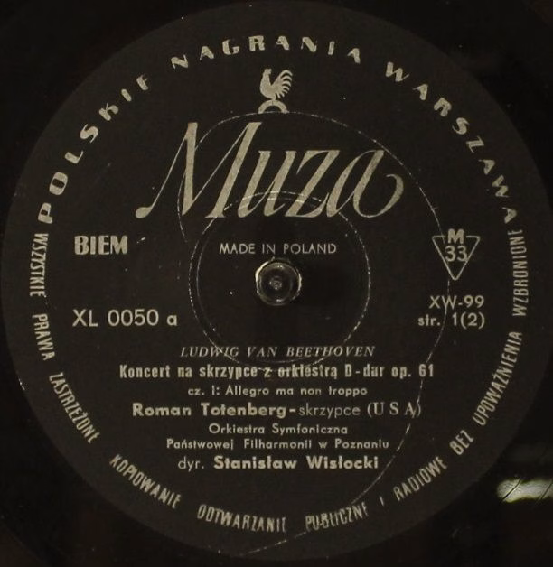 Polskie Nagrania Muza XL 0050 - Ludwig van Beethoven, Roman Tote - Image 3