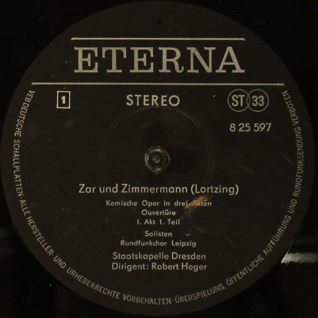 Eterna 8 25 597 - 599 - Albert Lortzing - Zar Und Zimmermann - Image 8