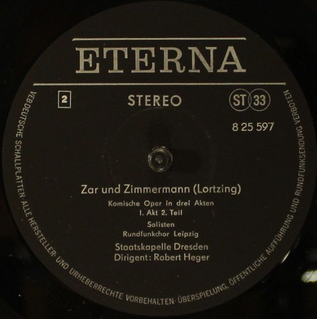 Eterna 8 25 597 - 599 - Albert Lortzing - Zar Und Zimmermann - Image 9