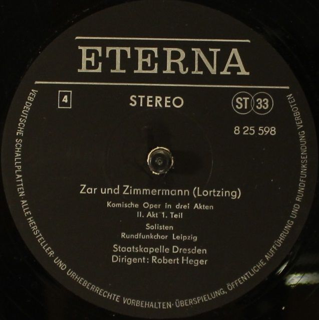 Eterna 8 25 597 - 599 - Albert Lortzing - Zar Und Zimmermann - Image 5