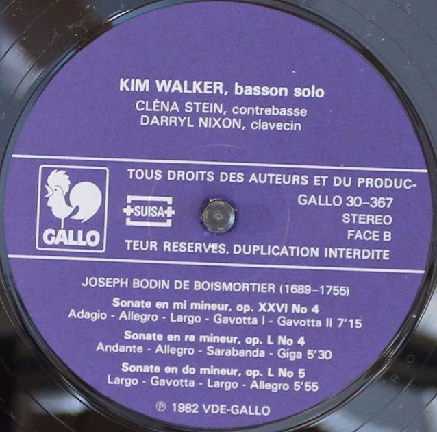 Gallo (4) GALLO 30-367 - Joseph Bodin de Boismortier, Kim Walker - Image 3