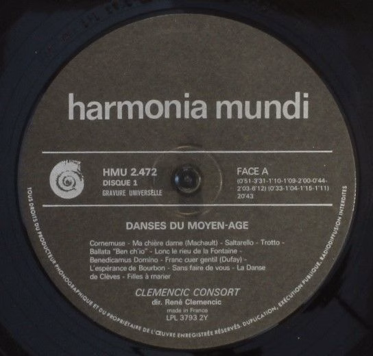 Harmonia Mundi HMU 2.472 - Clemencic Consort, Ricercare-Ensemble - Image 4