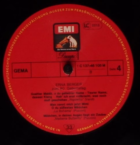 EMI Electrola 1C 137-46 104/05 - Erna Berger - Erna Berger Zum 8 - Image 7