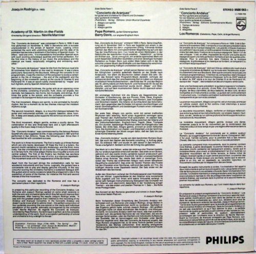 Philips 9500 563 - Joaquín Rodrigo, Pepe Romero, The Romeros, Th - Image 5