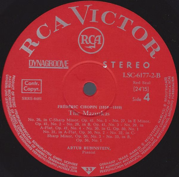 RCA Red Seal LSC-6177-B - Arthur Rubinstein, Frédéric Chopin - C - Image 6