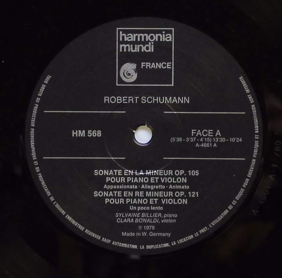harmonia mundi France HM 568 - Robert Schumann, Sylvaine Billier - Image 3