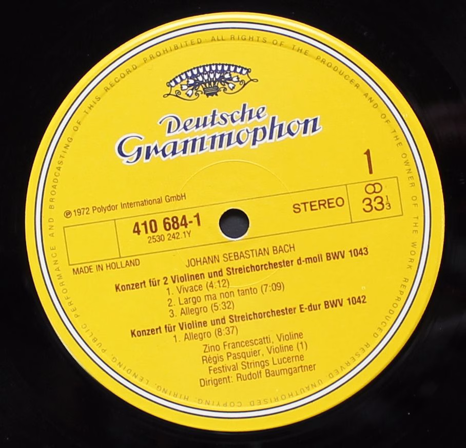 Deutsche Grammophon 410 684-1 - Johann Sebastian Bach - Die 3 Vi - Image 3