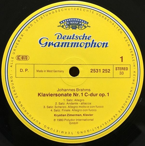 Deutsche Grammophon 2531 252 - Johannes Brahms, Krystian Zimerma - Image 3