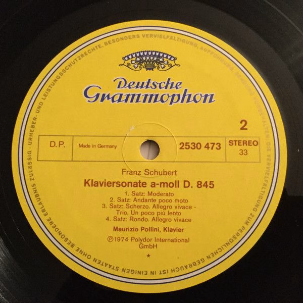 Deutsche Grammophon 2530 473 - Franz Schubert, Maurizio Pollini - Image 4