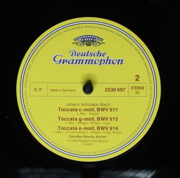 Deutsche Grammophon 2530 697 - Zola Shaulis, Johann Sebastian Ba - Image 4
