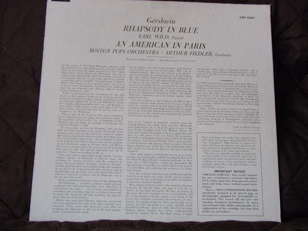 RCA Victor Red Seal LSC-2367 - George Gershwin, Arthur Fiedler, - Image 2