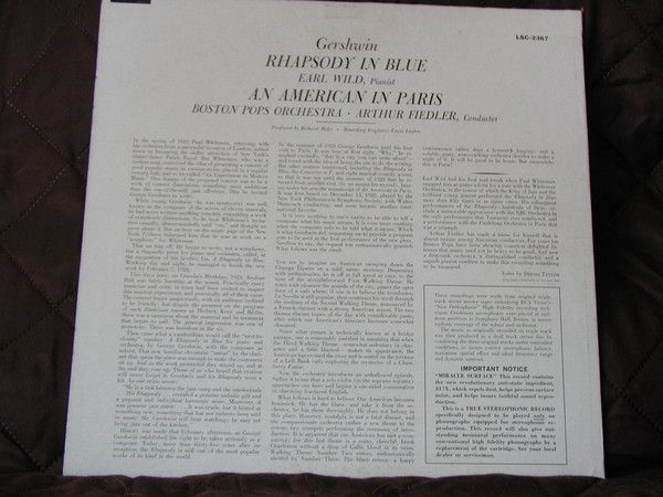 RCA Victor Red Seal LSC-2367 - George Gershwin, Arthur Fiedler, - Image 2