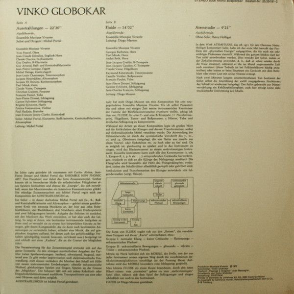BASF 25 29181-2 - Vinko Globokar, Ensemble Musique Vivante - Aus - Image 2