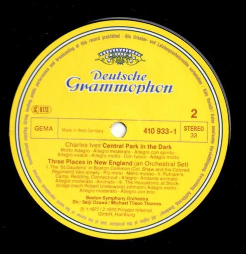 Deutsche Grammophon 410 933-1 - Charles Ives, Boston Symphony Or - Image 3