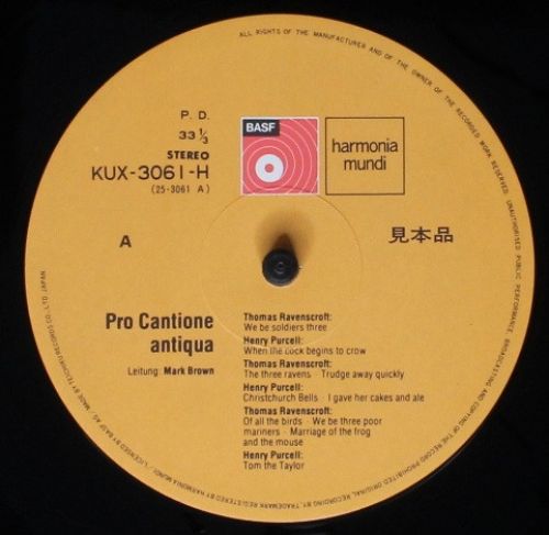 BASF KUX-3061-H - Henry Purcell, Thomas Ravenscroft, William Law - Image 3