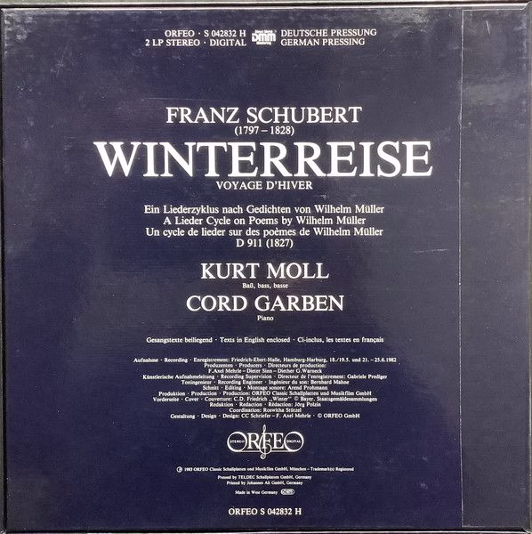 Orfeo (2) S 042832 H - Franz Schubert, Kurt Moll, Cord Garben - - Image 2