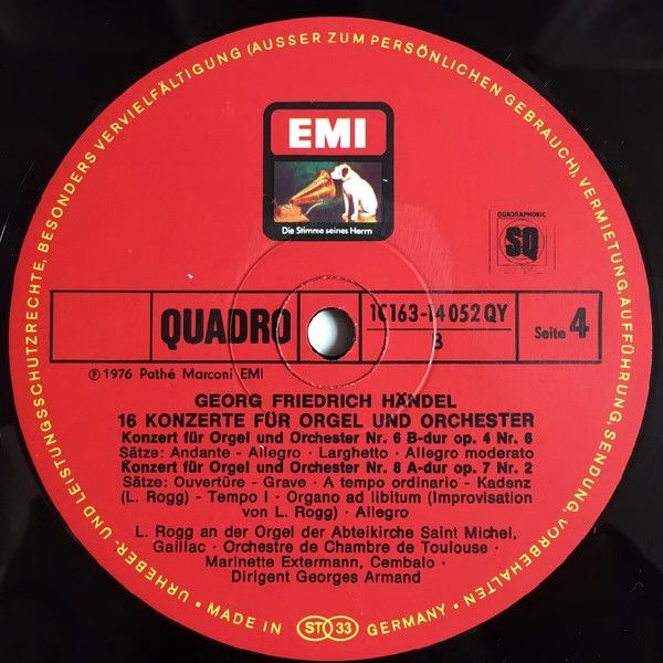 His Master's Voice 1C 163-14 051/54 QY - Georg Friedrich Händel, - Image 6