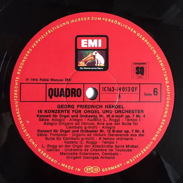 His Master's Voice 1C 163-14 051/54 QY - Georg Friedrich Händel, - Image 8