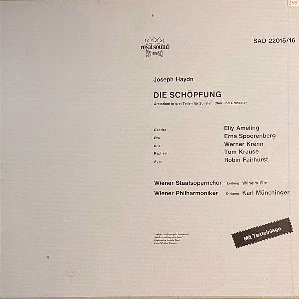 DECCA SAD 22015/16 - Joseph Haydn, Elly Ameling, Werner Krenn, T - Image 2