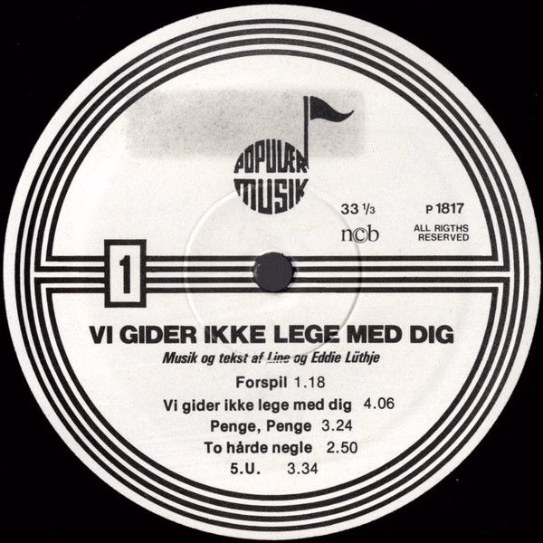 Populær Musik LP PM 1817 - Line Lüthje, Eddie Lüthje, Bar'Rock, - Image 3