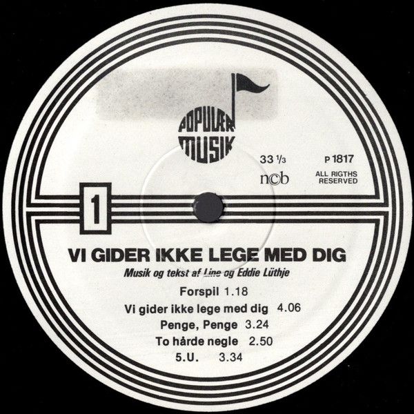 Populær Musik LP PM 1817 - Line Lüthje, Eddie Lüthje, Bar'Rock, - Image 3