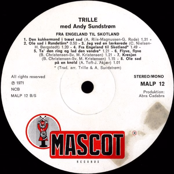 Mascot Records (4) MALP 12 - Trille - Fra Engeland Til Skotland - Image 4
