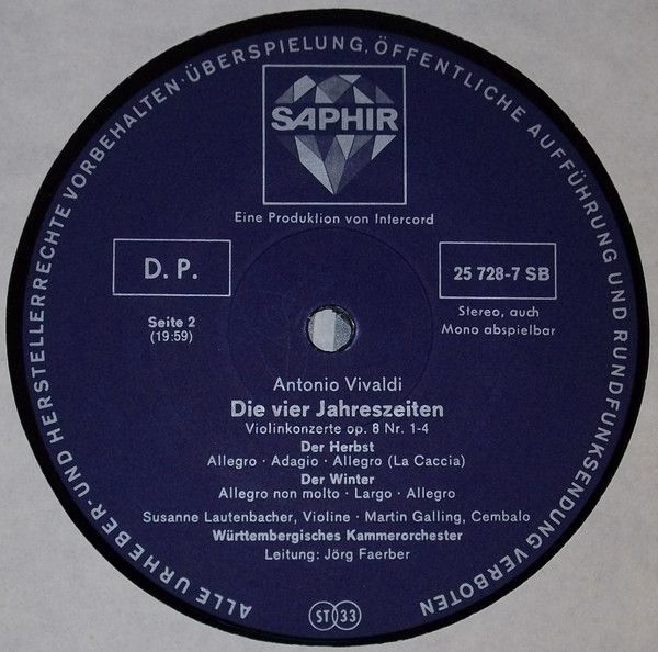 Saphir 25 728-7 SB - Antonio Vivaldi - Die Vier Jahreszeiten - Image 6