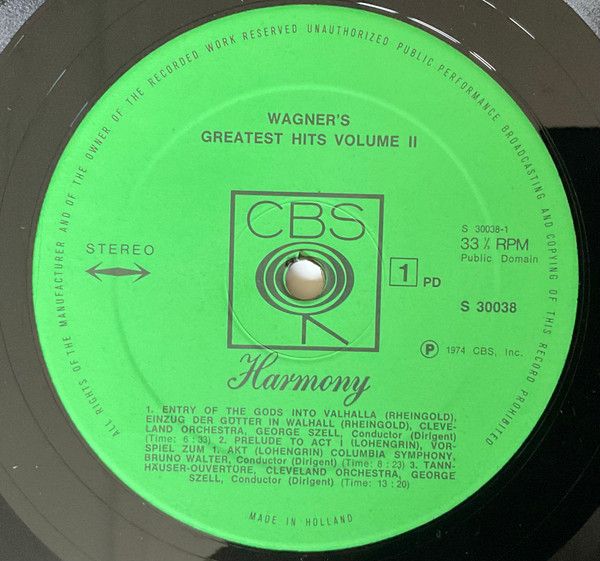 CBS Harmony S30038 - Richard Wagner - Richard Wagner’s Greatest - Image 3