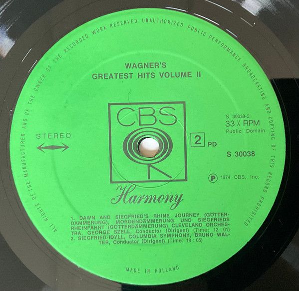 CBS Harmony S30038 - Richard Wagner - Richard Wagner’s Greatest - Image 4