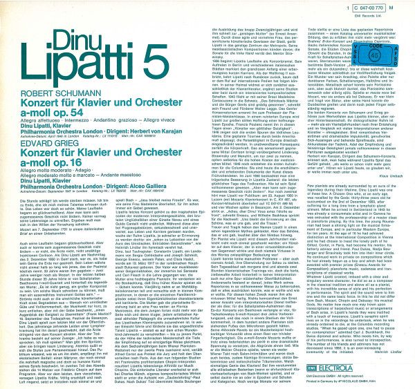 Dacapo 1 C 047-00 770 M - Robert Schumann, Edvard Grieg, Dinu Li - Image 2