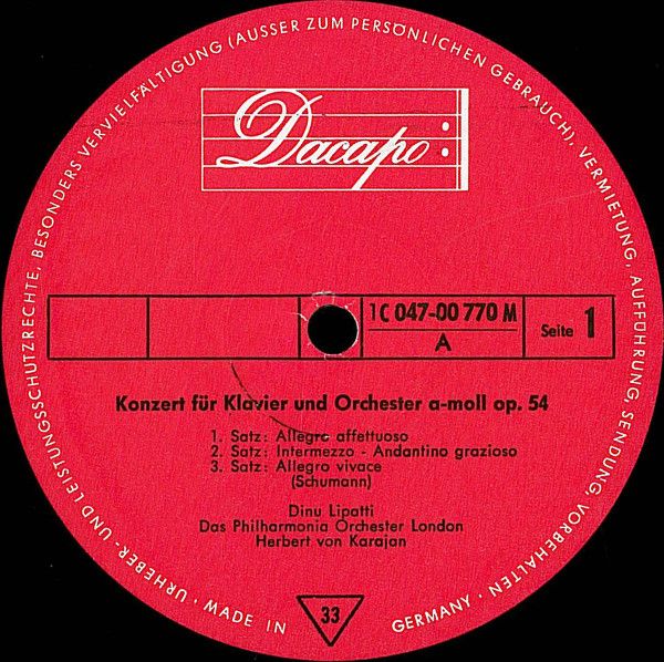 Dacapo 1 C 047-00 770 M - Robert Schumann, Edvard Grieg, Dinu Li - Image 3