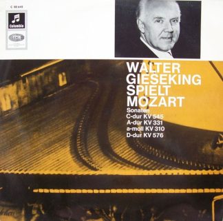 Columbia C 80 645 - Walter Gieseking, Wolfgang Amadeus Mozart -